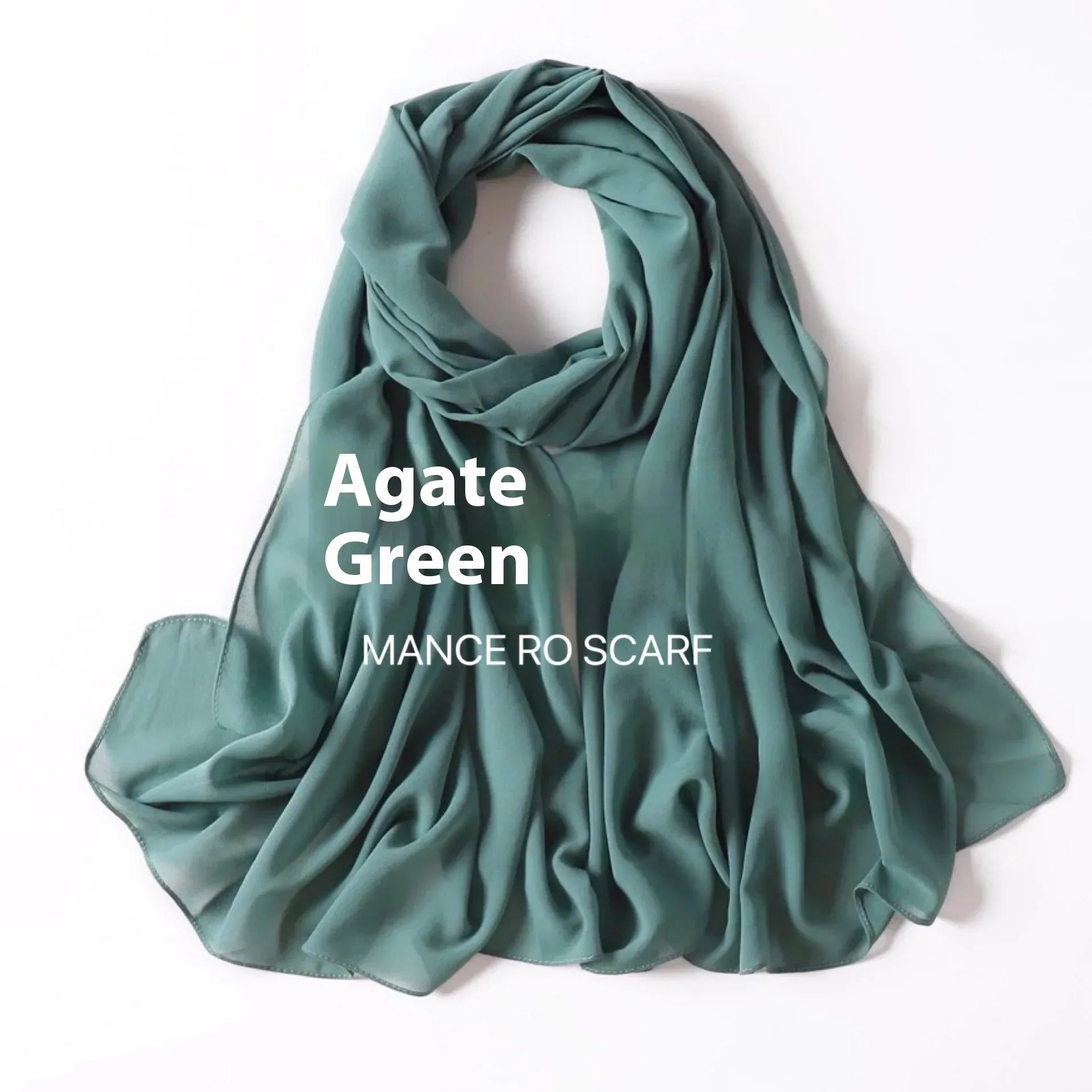 Pure Color Pearl Chiffon Scarf Headcloth Veil Chiffon Scarf - DanaFashionstore