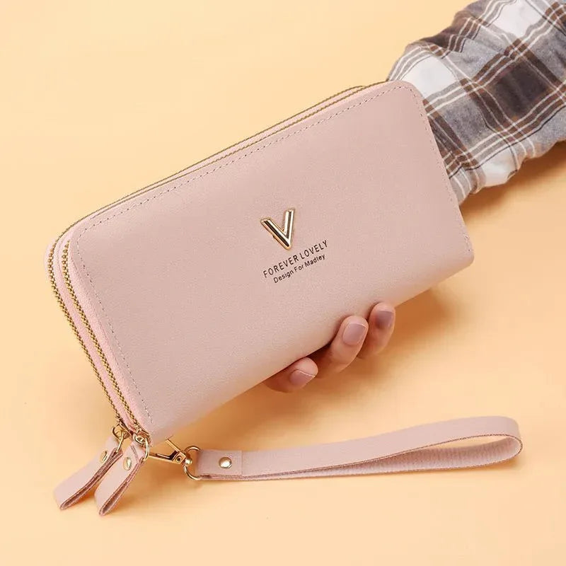 Women's Handbag Long Double Layer Zipper Large Capacity - DanaFashionstore
