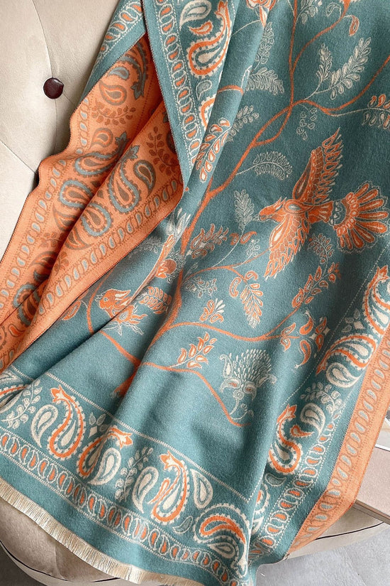 Women's Neck Warmer Office Blanket Cashmere-like Tassel Warm Scarf