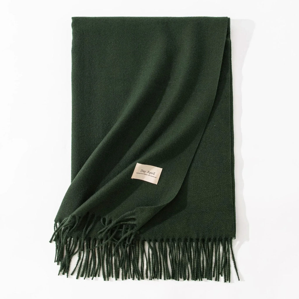 Pure Color Artificial Cashmere Scarf Women's Winter High-grade Shawl - DanaFashionstore