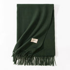 Pure Color Artificial Cashmere Scarf Women's Winter High-grade Shawl - DanaFashionstore
