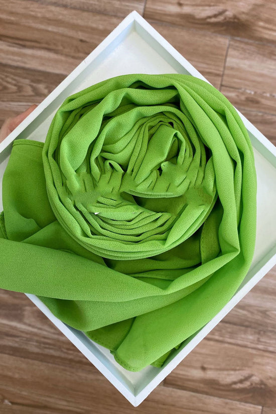 Women's Hijab Solid Pearl Chiffon Scarf
