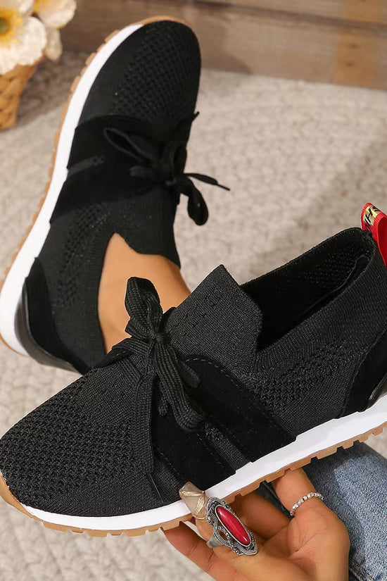 Women's Comfortable Fly Woven Mesh Lace-up Casual Shoes