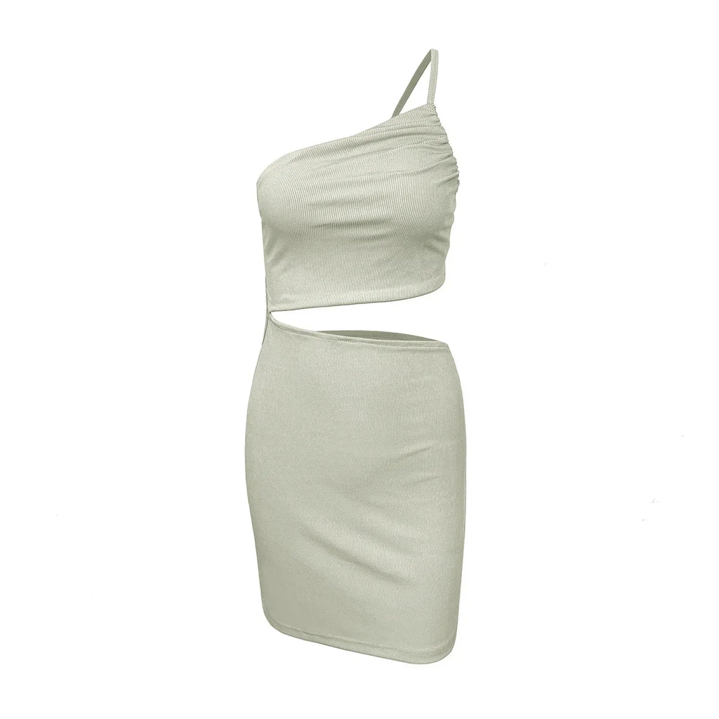 Design Sense Niche Shoulder Drawstring Dress Women - DanaFashionstore