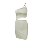 Design Sense Niche Shoulder Drawstring Dress Women - DanaFashionstore