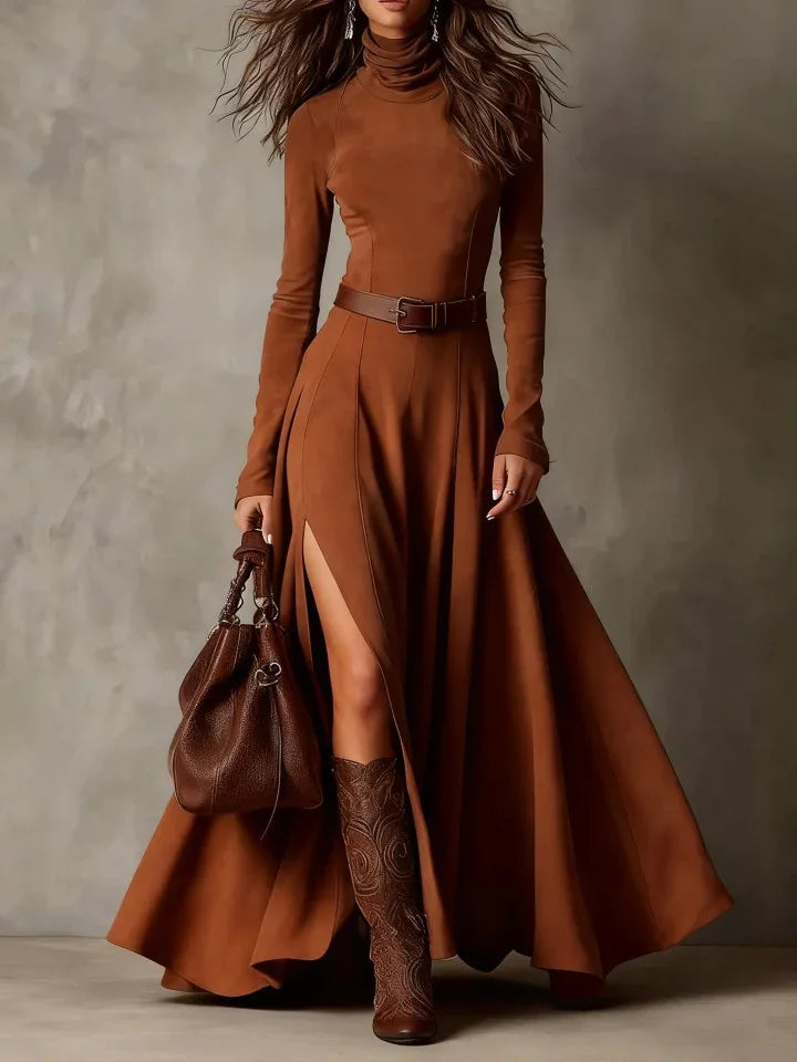 Long Stylish Dress With A BeltEuropean And American Fashion - DanaFashionstore