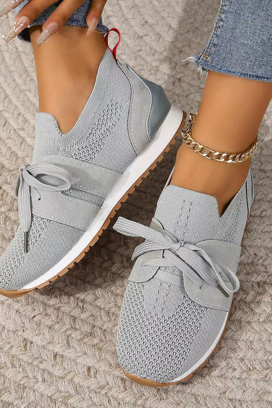Women's Comfortable Fly Woven Mesh Lace-up Casual Shoes