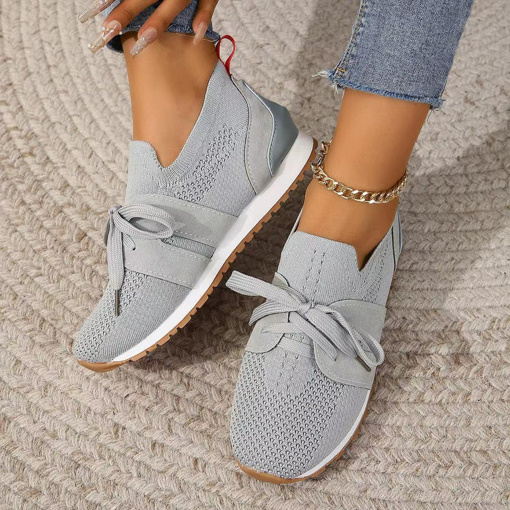 Women's Comfortable Fly Woven Mesh Lace-up Casual Shoes - DanaFashionstore
