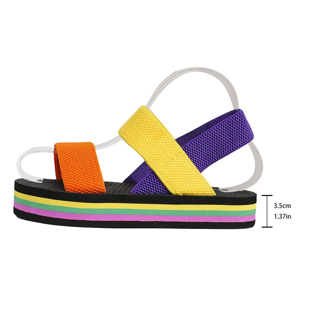 Women's Non-slip Wear-resistant Comfortable Soft Bottom Color Flat Sandals - DanaFashionstore