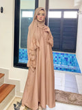 Muslim Robe Malay Indonesian Dress with Headscarf - Traditional Islamic Clothing - DanaFashionstore