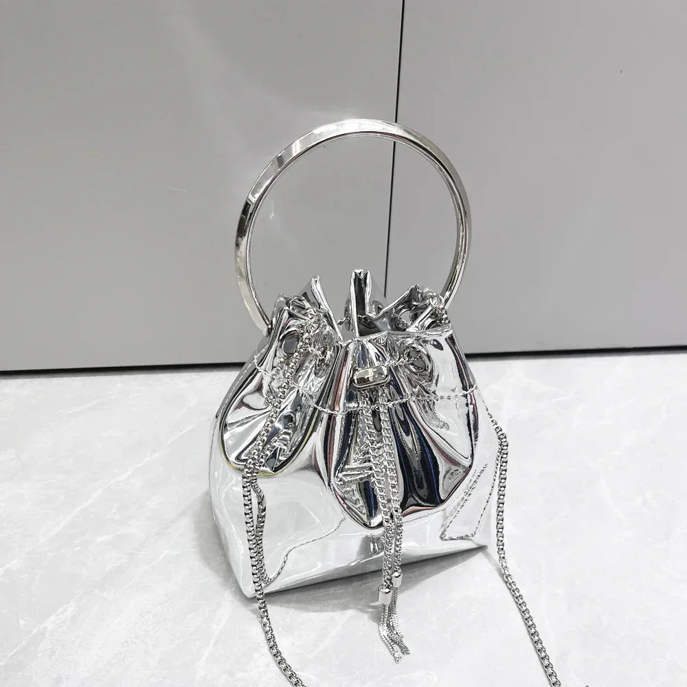 Women's Metallic Chain Shoulder Messenger Bag - DanaFashionstore