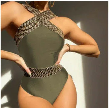 One Piece Swimsuit Solid Color Swimsuit Bikini - DanaFashionstore