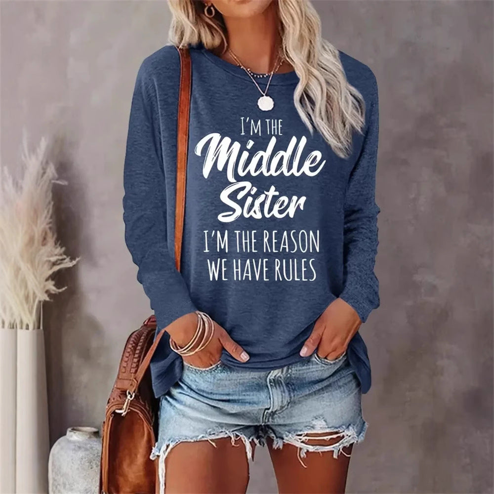 Retro Casual 3D Digital-Print Fashion Womens Crew-Neck T-Shirt Top