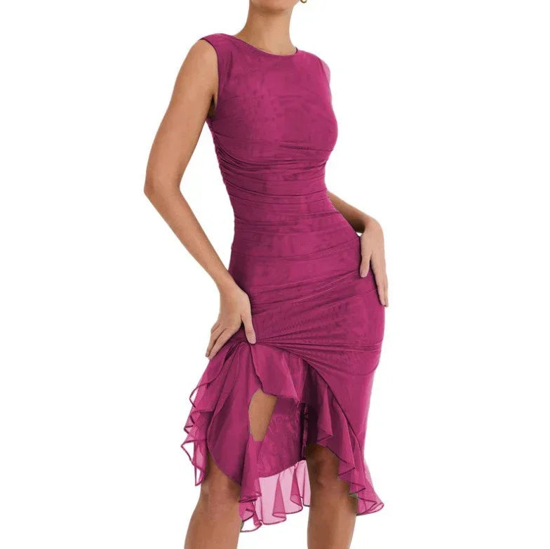 Summer Slim Skinny Sleeveless Dress For Women Fashion Party Club Dresses - DanaFashionstore