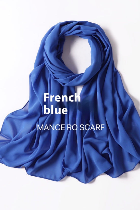 Pure Color Pearl Chiffon Scarf Headcloth Veil Chiffon Scarf
