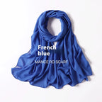 Pure Color Pearl Chiffon Scarf Headcloth Veil Chiffon Scarf - DanaFashionstore