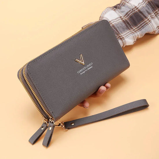 Women's Handbag Long Double Layer Zipper Large Capacity - DanaFashionstore