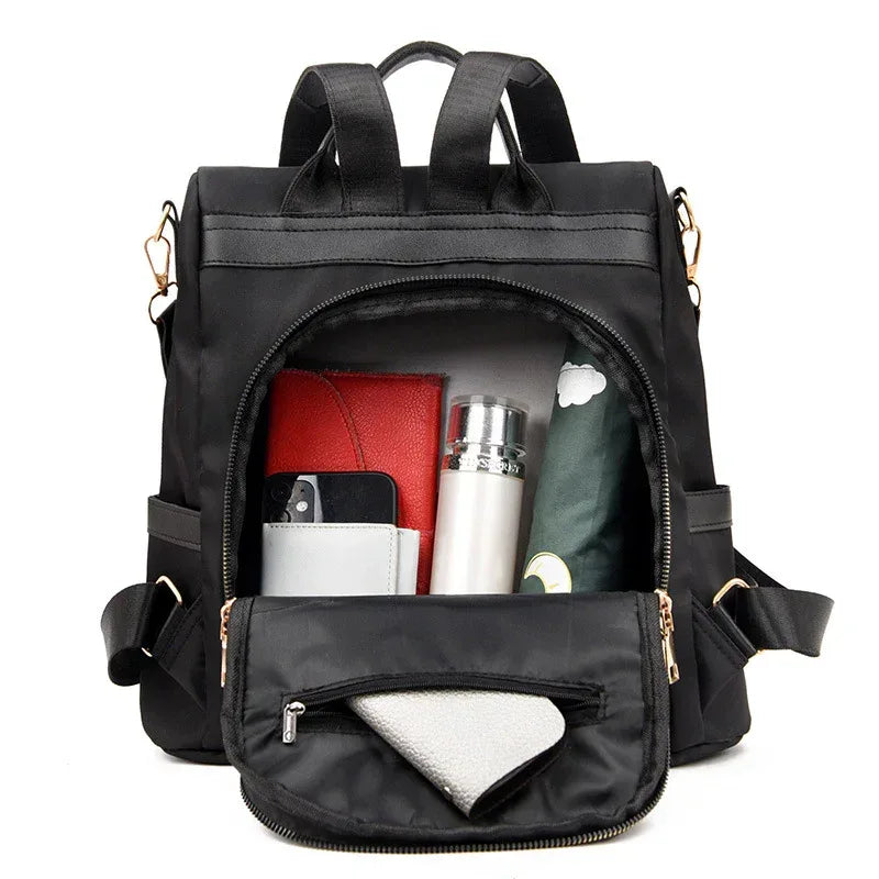 Fashion Simple Solid Color Three-purpose Anti-theft Backpack Outdoor - DanaFashionstore