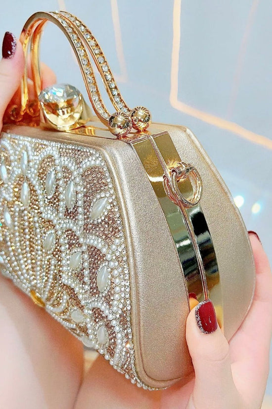Women's Portable Solid Color Creative Rhinestone Handbag - Dana Fashion