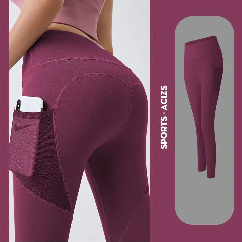 Yoga Pants Women With Pocket Leggings Sport Girl Gym Leggings Women Tummy Control Jogging Tights Female Fitness Pants - DanaFashionstore