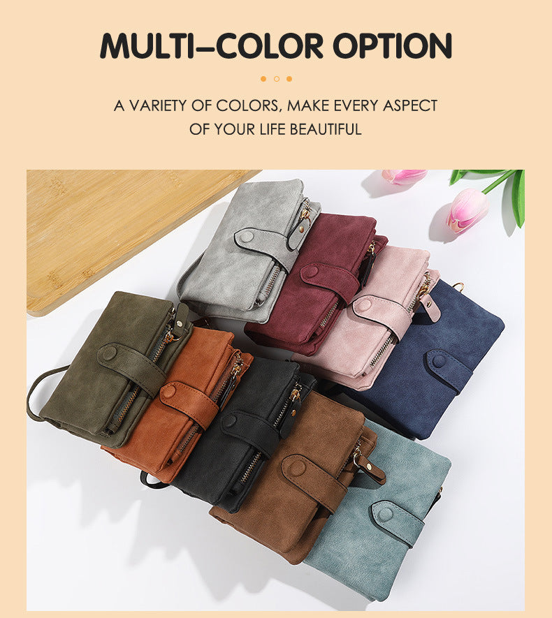 Short Korean Version PU Soft Leather Off Multi-slot Wallet And Coin Purse - Dana Fashion