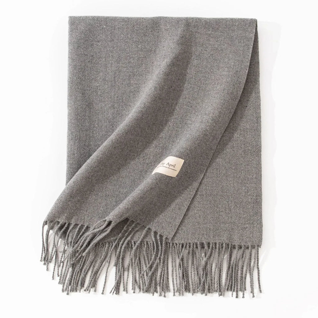 Pure Color Artificial Cashmere Scarf Women's Winter High-grade Shawl - DanaFashionstore