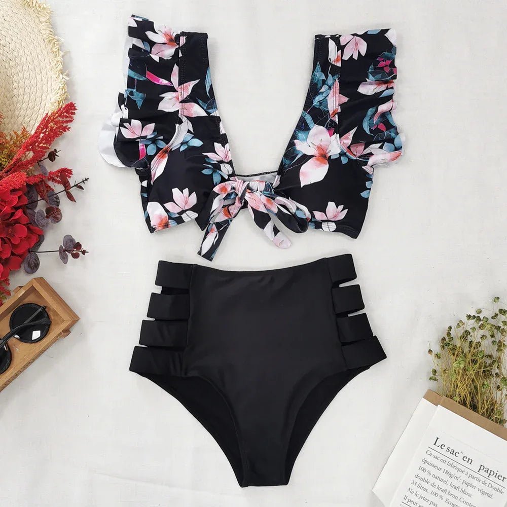 Women's Flounced Bikini Split Swimsuit - DanaFashionstore