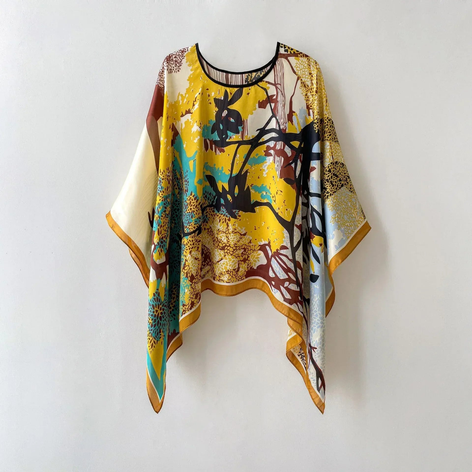 Silk Scarf Artificial Silk Sunscreen Scarf For Women Pullover Shawl - DanaFashionstore