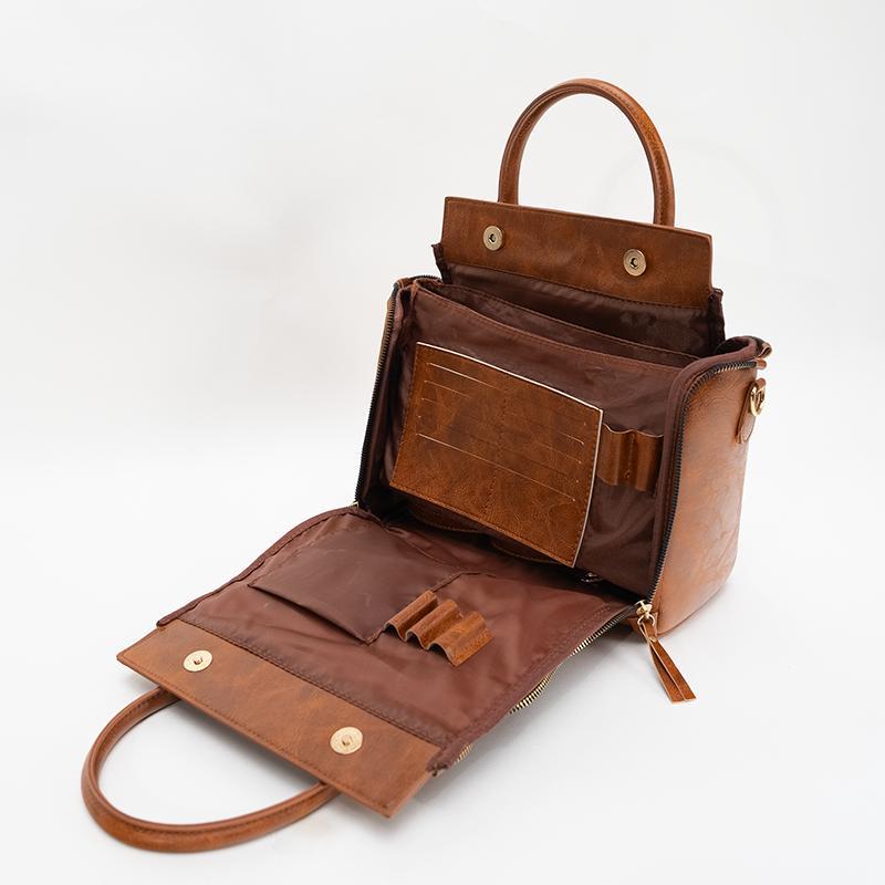 Women's Multifunctional Leather Shoulder Bag Handbag - Dana Fashion