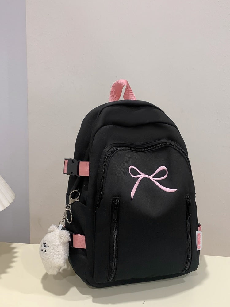 Large Capacity Girl Bow Backpack With College Style - Dana Fashion