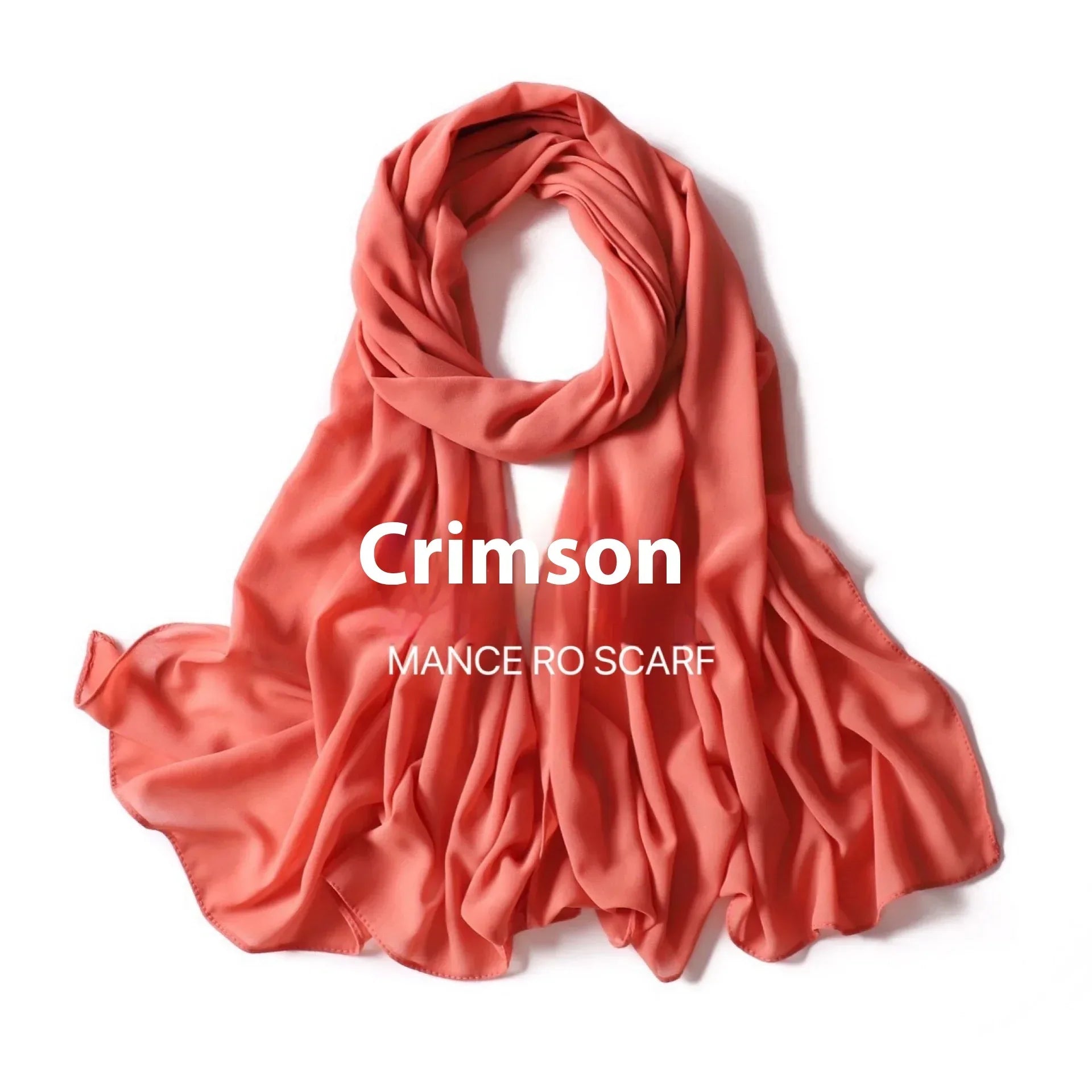 Pure Color Pearl Chiffon Scarf Headcloth Veil Chiffon Scarf - DanaFashionstore
