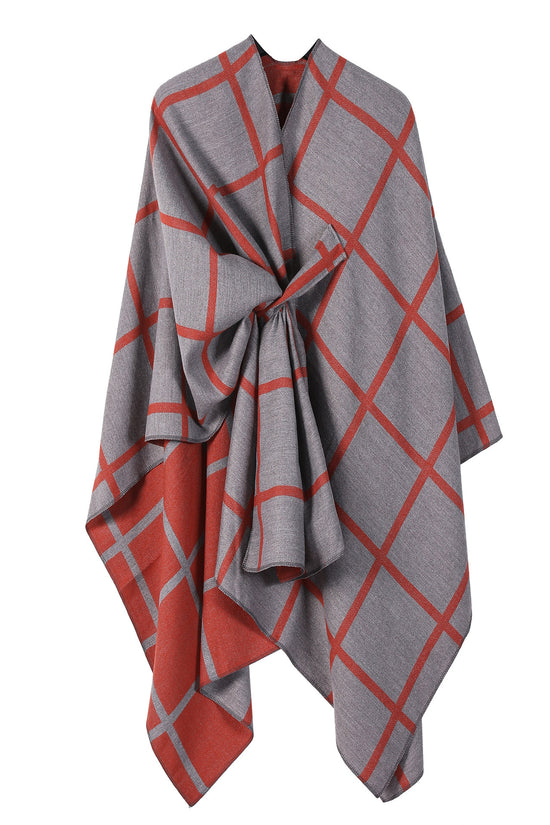 Women's Fashion Gingham Check Warm Scarf