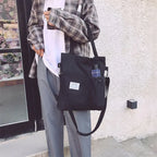 Harajuku Canvas Bags Students Handbag With Pockets Preppy Buckpack Shoulder Bag For Women Shoolbags - DanaFashionstore