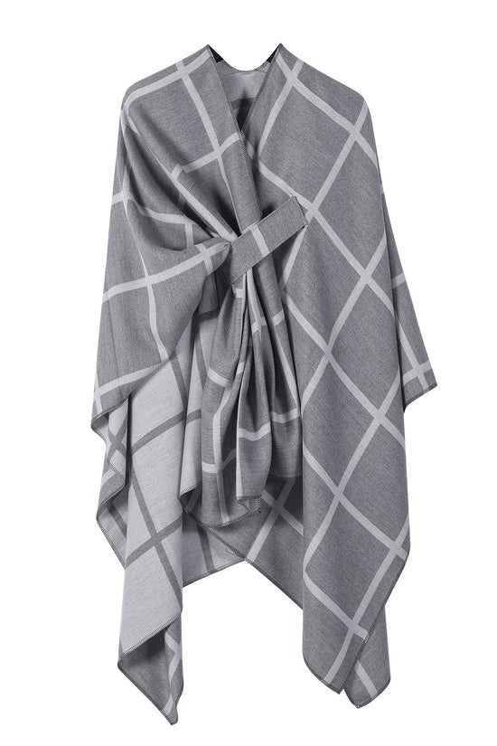 Women's Fashion Gingham Check Warm Scarf