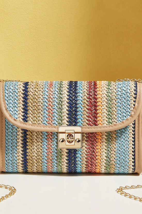 Woven Rainbow Fashion Crossbody Chain Square Bag - DanaFashionstore