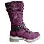 Plus Size Boots Women's Outer Wear Cloth Square Heel Side Zipper - DanaFashionstore