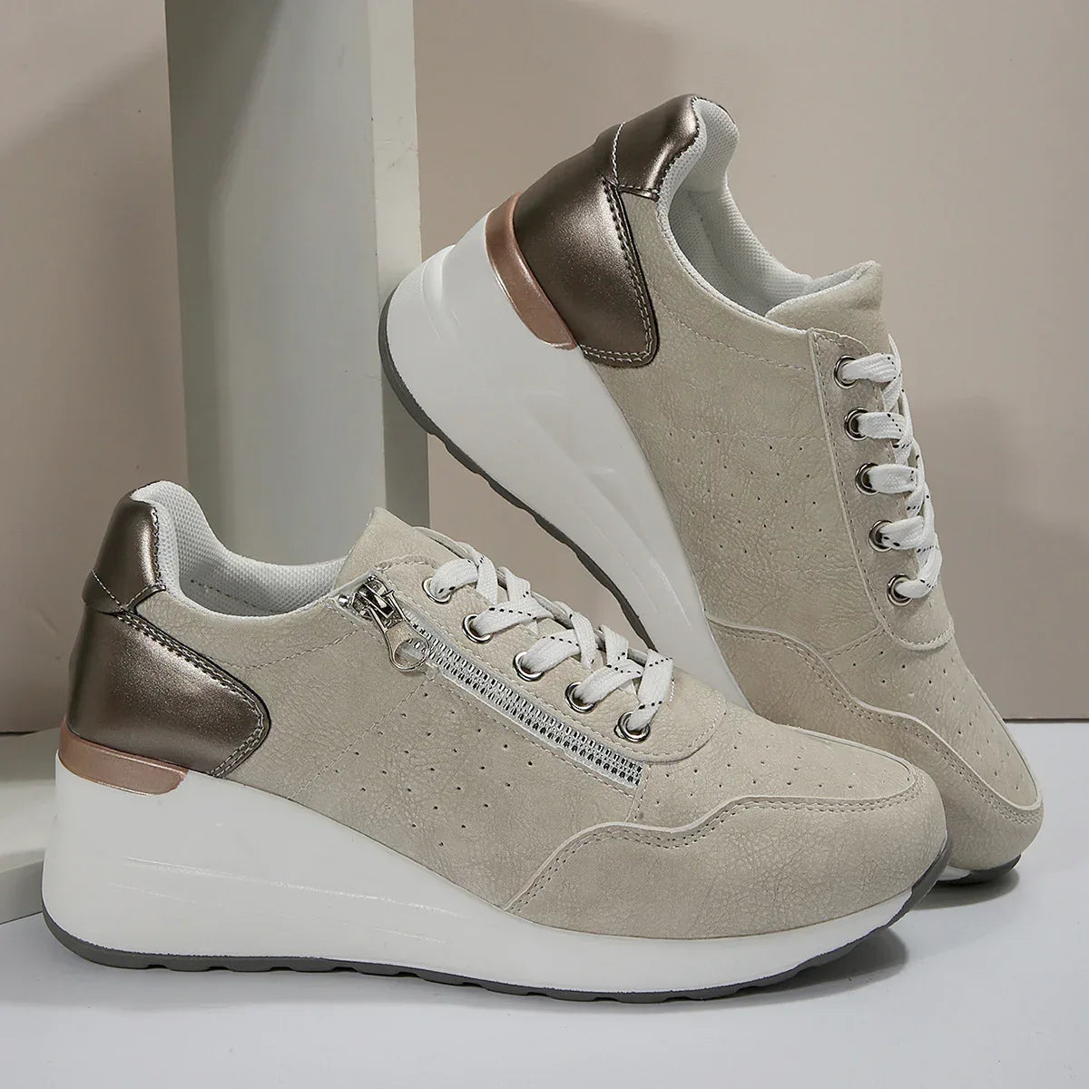 Burnt platform sneakers - DanaFashionstore