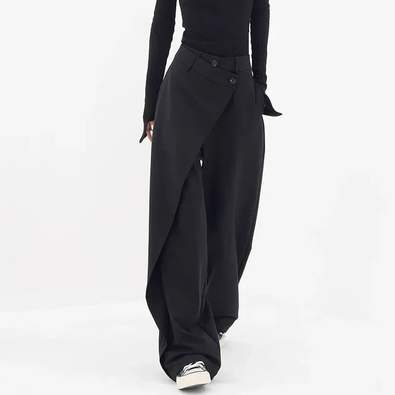 Irregular Wide-leg Pants Ins Fashion Loose Trousers Women's Clothing - DanaFashionstore
