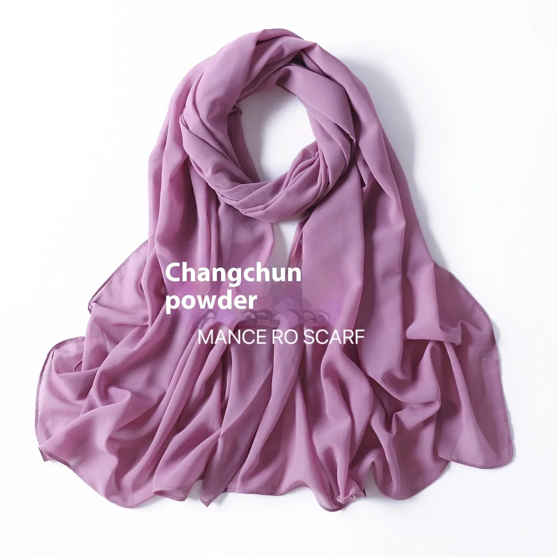 Pure Color Pearl Chiffon Scarf Headcloth Veil Chiffon Scarf - DanaFashionstore