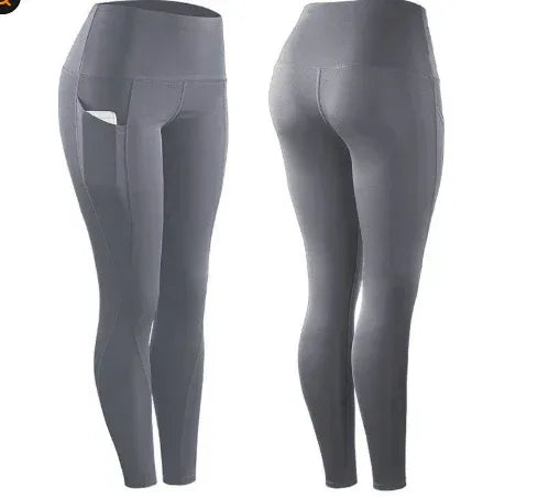 Women Compression Skinny Fitness Leggings Women Stretch Sportswear Casual Leggings Pants with Pocket - DanaFashionstore