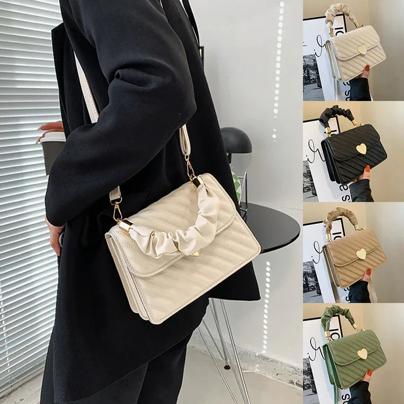 Women Handbags Fashion Chain Shoulder Bags With Love Metal Design - DanaFashionstore