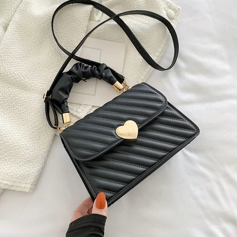 Women Handbags Fashion Chain Shoulder Bags With Love Metal Design - DanaFashionstore