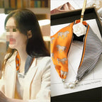 Magnetic Buckle Silk Women Scarf Pearl Necklace - DanaFashionstore