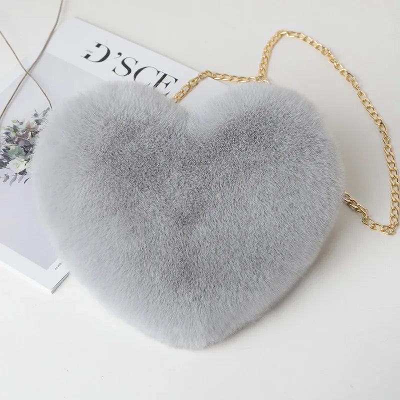 Love Bags For Women Plush Chain Shoulder Bags Valentine's Day Party Bag - DanaFashionstore