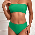 Tube Top High Waist Split Bikini - DanaFashionstore