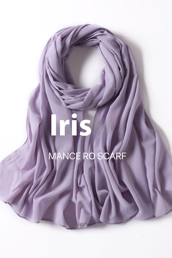 Pure Color Pearl Chiffon Scarf Headcloth Veil Chiffon Scarf