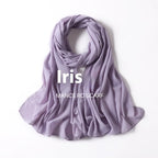 Pure Color Pearl Chiffon Scarf Headcloth Veil Chiffon Scarf - DanaFashionstore