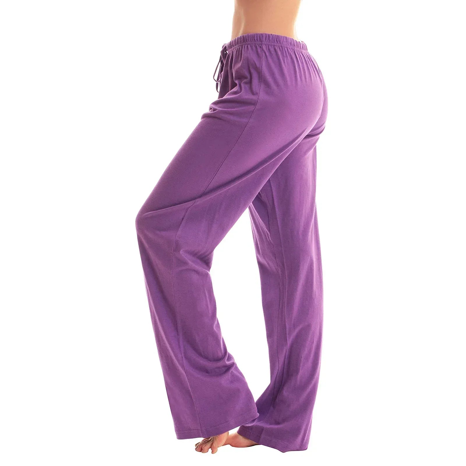 Drawstring Plaid Print Trousers Casual Loose Sports Home Pants Women - DanaFashionstore