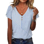 Summer Stripes Casual Style Top For Women - DanaFashionstore