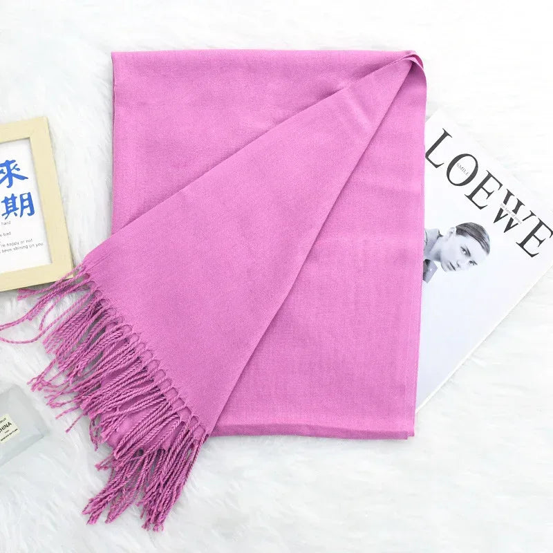 Annual Meeting Warm Cashmere Tassel Scarf - DanaFashionstore